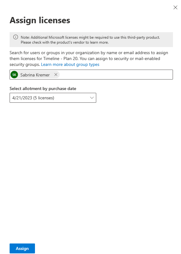 Stratada Custom Visuals for Power BI | Microsoft 365 Admin assign licensing
